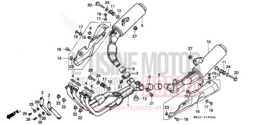 EXHAUST MUFFLER CBR1000FN de 1992